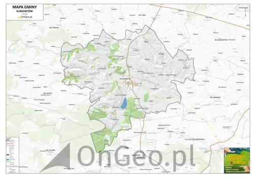 Mapa gminy Klimontów